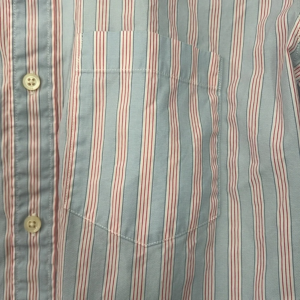 Banana Republic RWB stripe button shirt. Men’s Large - Picture 3 of 7
